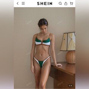 Stylish Green and Brown Women's Bikini Set